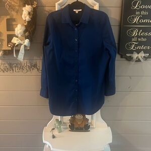 Chico's Deep Blue Shirt NWT